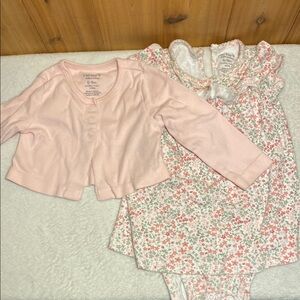 Carter's Light Pink and Floral dress set
